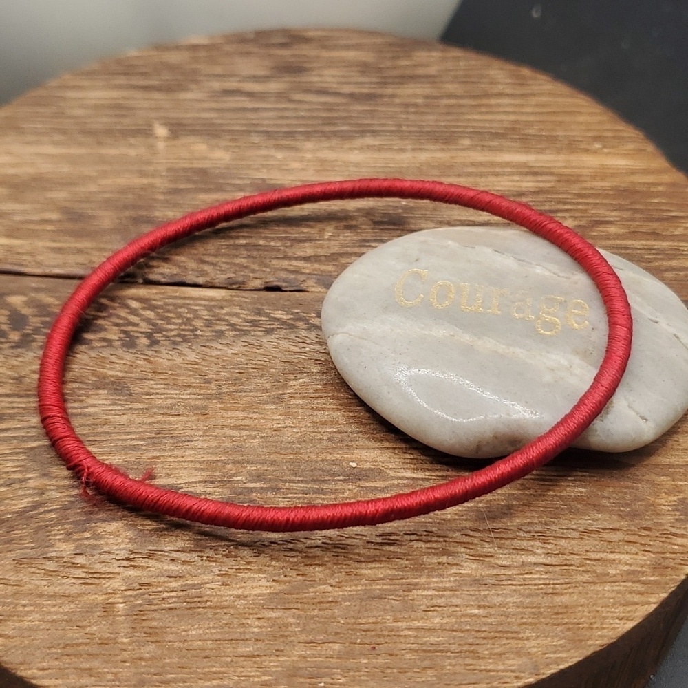 Bollywood bride‎ red spool threaded bracelet slider B3119